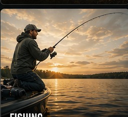 Fishing on a lake