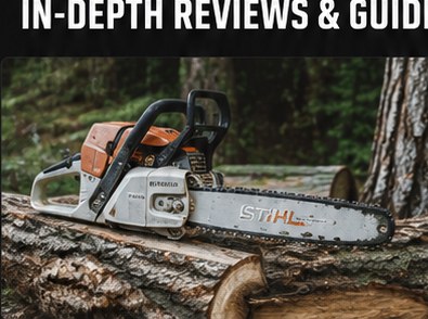 Chainsaw on timber